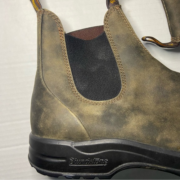BLUNDSTONE 2056 ALL-TERRAIN CHELSEA BOOTS - RUSTIC BROWN AU 8 - Picture 2 of 13